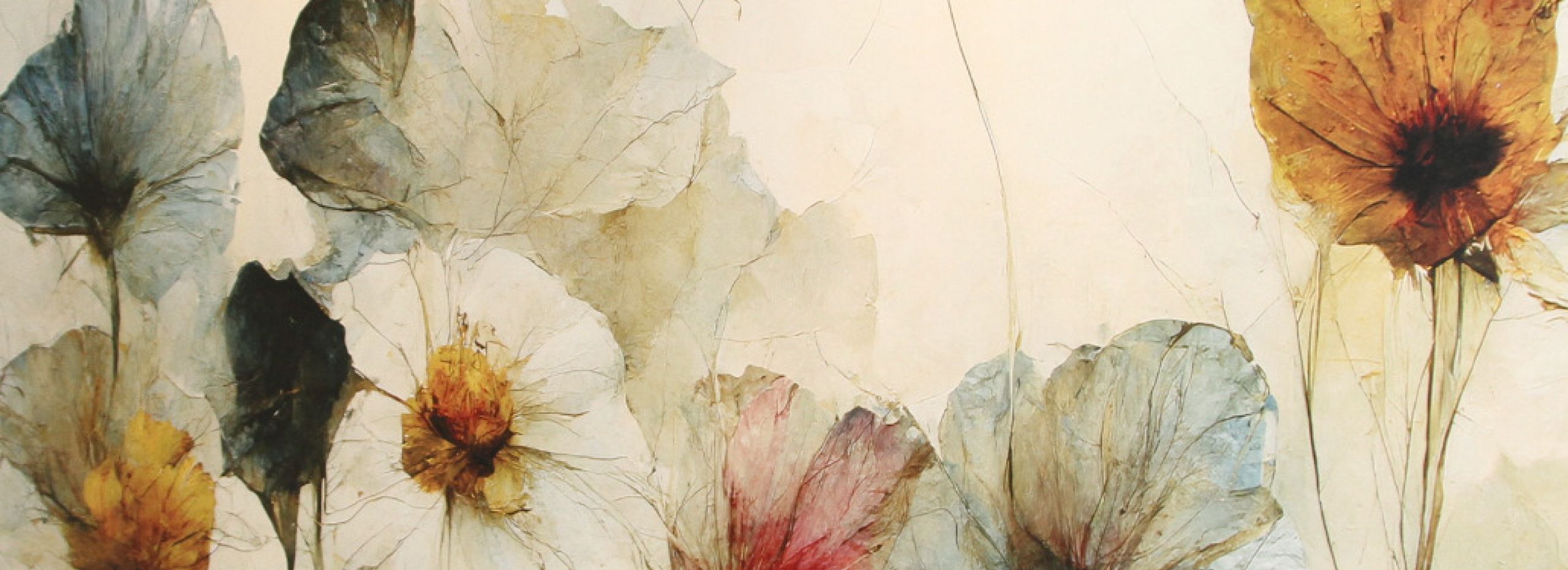 Blumentapete in lebendiger Atmosphäre